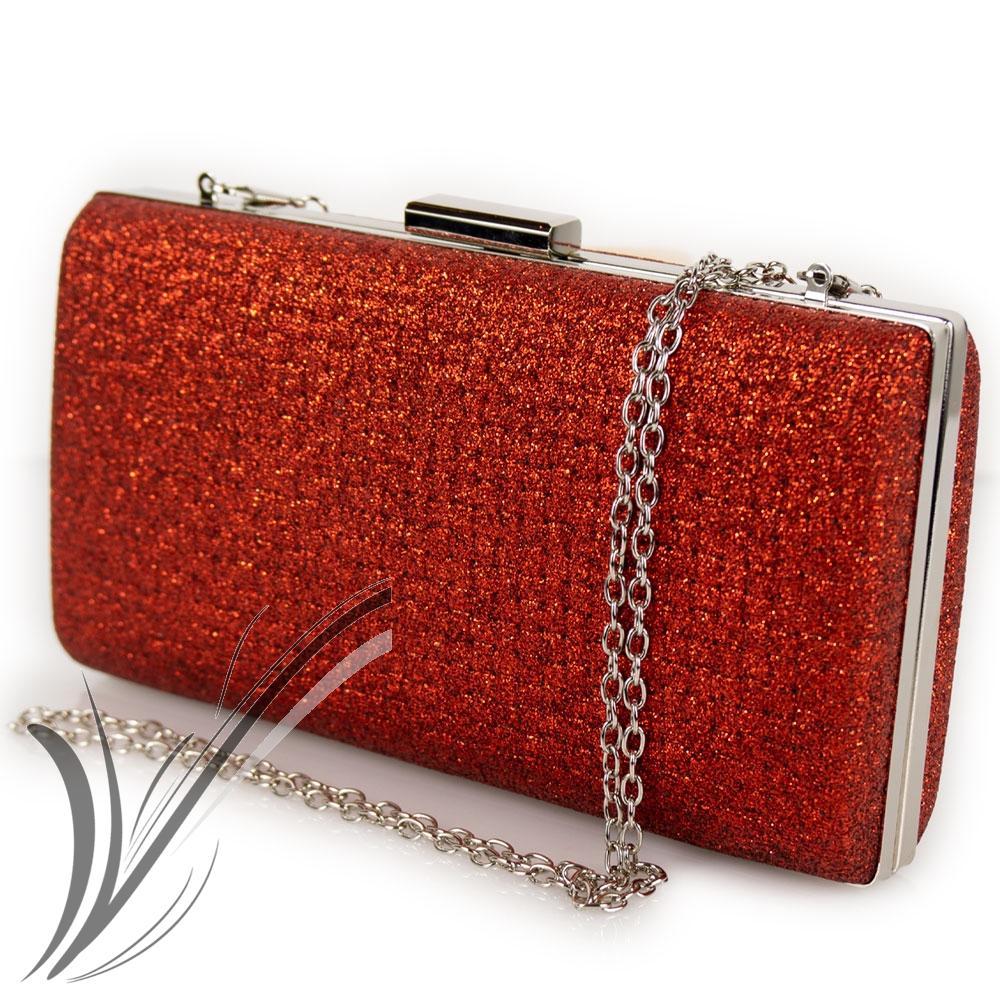 Pochette donna cerimonia borsetta clutch elegante glitter borsa gioiello a  busta